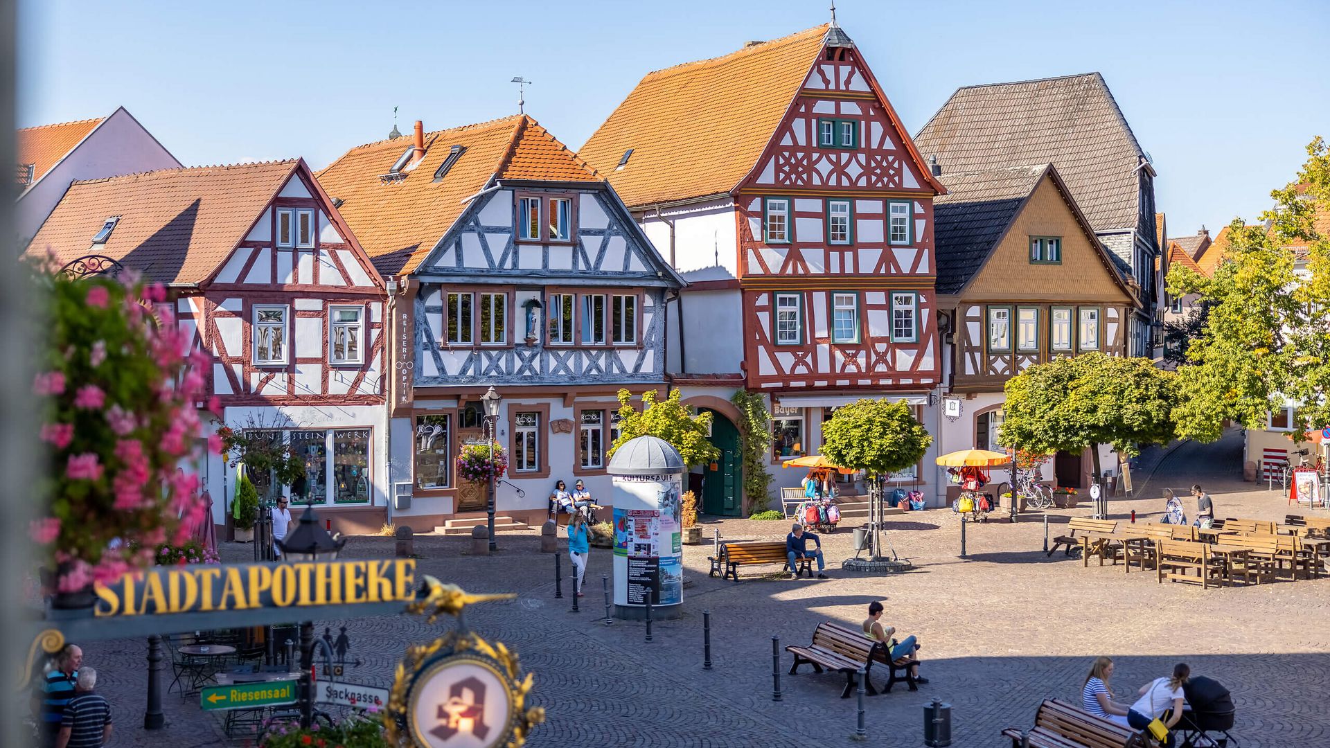 Fachwerk am Marktplatz in Seligenstadt