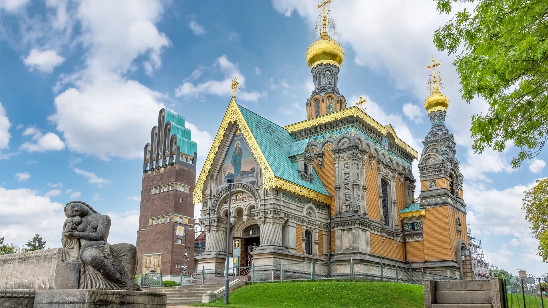 Russische Kapelle mit Hochzeitsturm in Darmstadt